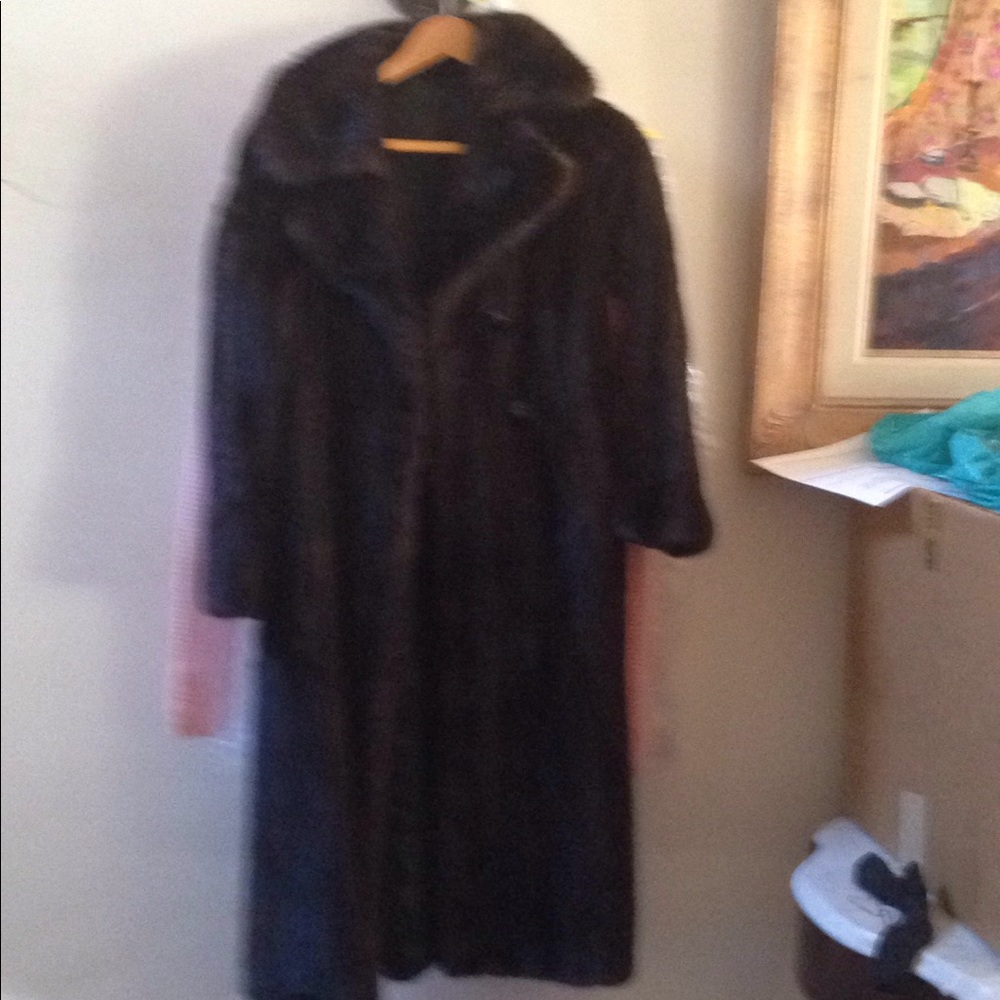 Full length mink coat from New York letters k r s